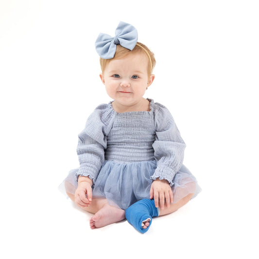 Long Sleeve Smocked Bubble With Tutu Romper For Baby Angel Dear Everetts Place: Online Boutique