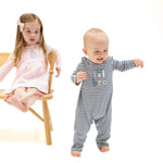 Angel Dear Long Sleeve Snap Shoulder Romper With Lil Bro Applique - Apparel & Accessories > Clothing > Baby & Toddler Clothing > Baby One-Pieces 956