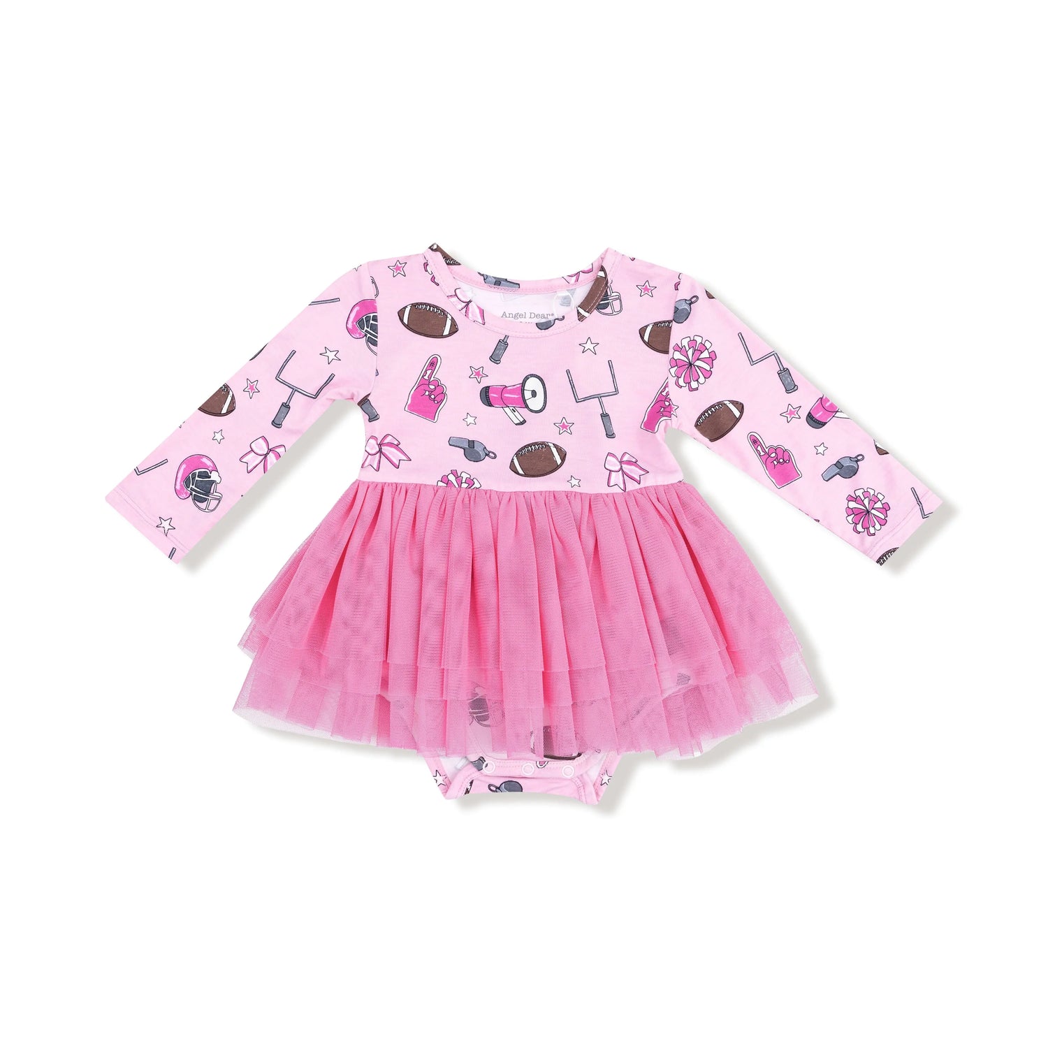 Angel Dear Long Sleeve Tutu Bodysuit Dress for Girls Cozy and Glamorous Holiday Outfit - Apparel & Accessories > Clothing > Baby & Toddler Clothing > Baby One-Pieces 593