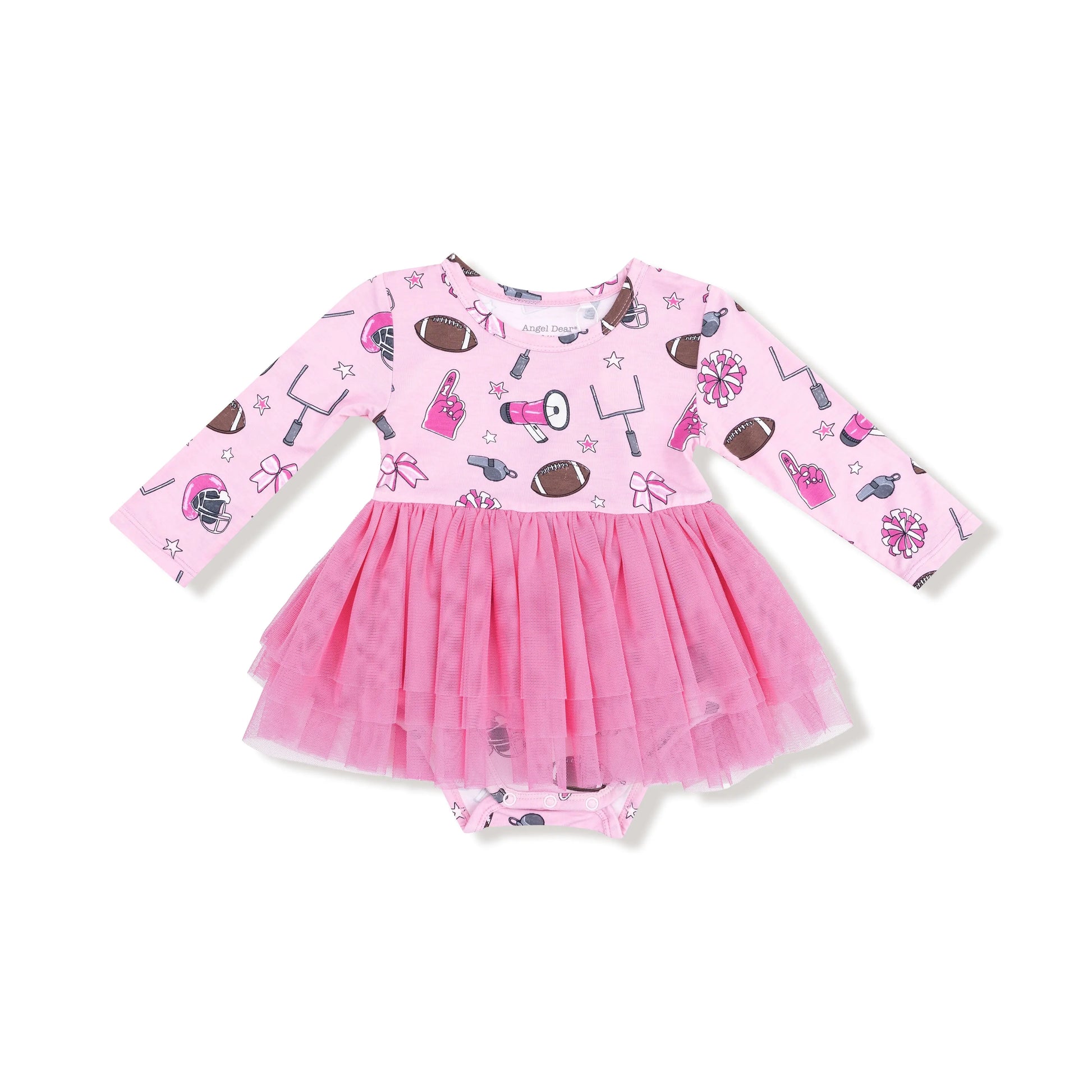 Long Sleeve Tutu Bodysuit Dress for Girls Cozy and Glamorous Holiday Outfit Angel Dear Everetts Place: Online Boutique