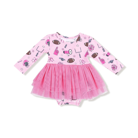 Long Sleeve Tutu Bodysuit Dress for Girls Cozy and Glamorous Holiday Outfit Angel Dear Everetts Place: Online Boutique
