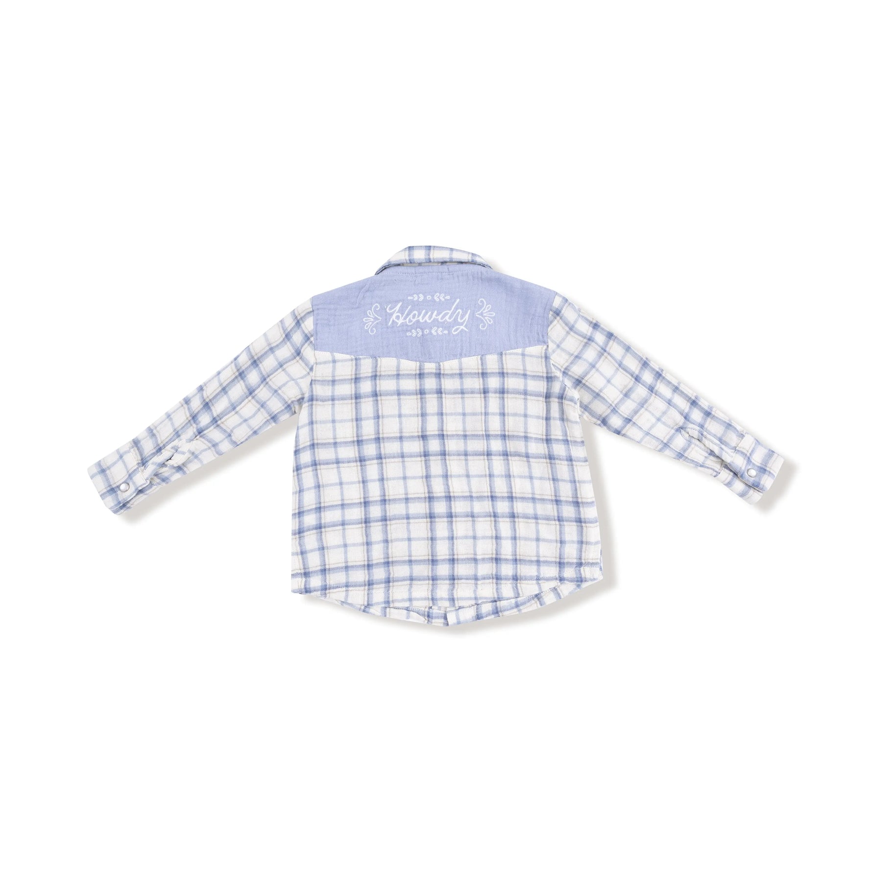 Angel Dear Long Sleeve Western Pearl Snap Shirt Organic Cotton Kids - Apparel & Accessories > Clothing > Baby & Toddler Clothing > Baby & Toddler Tops 915A