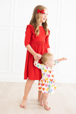 Mila & Rose ® Lotta Love Three Quarter Sleeve Twirl Baby Bodysuit - Everetts Place Boutique - 