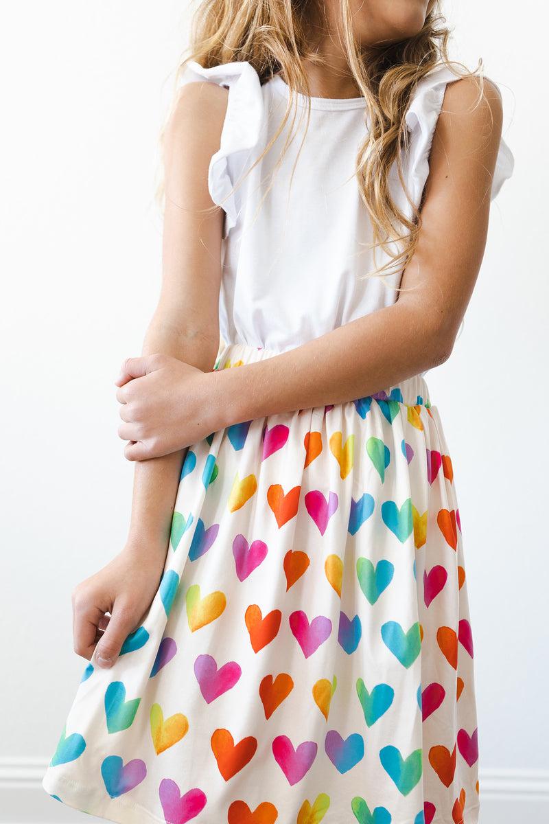 Mila & Rose ® Lotta Love Twirl Skort With Attached Shorts For Girls - Everetts Place Boutique - 