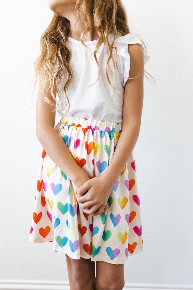 Lotta Love Twirl Skort With Attached Shorts For Girls Mila & Rose ® Everetts Place: Online Boutique