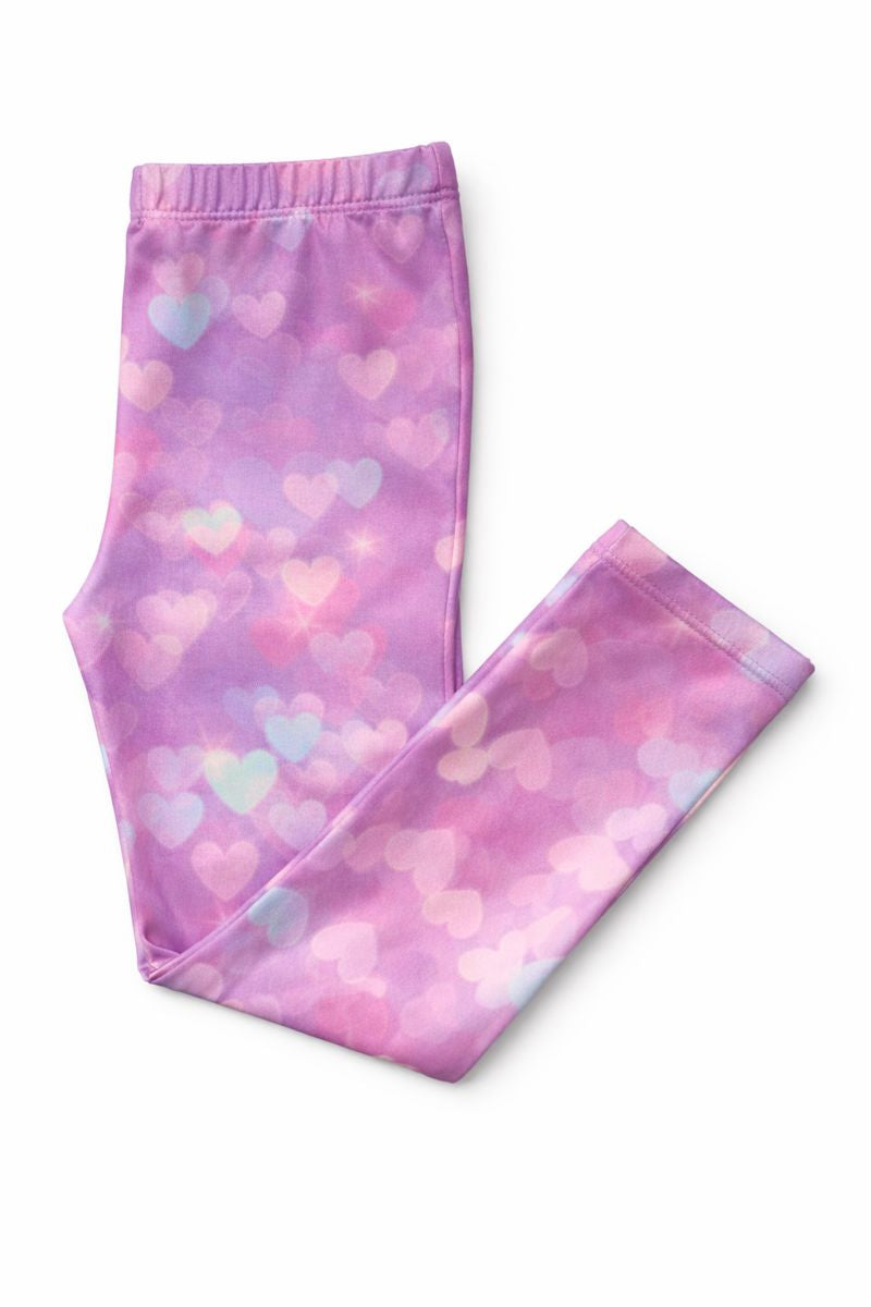 Love Story Leggings - Pink, Purple, Active Pants, Pattern, Leggings | Everetts Place