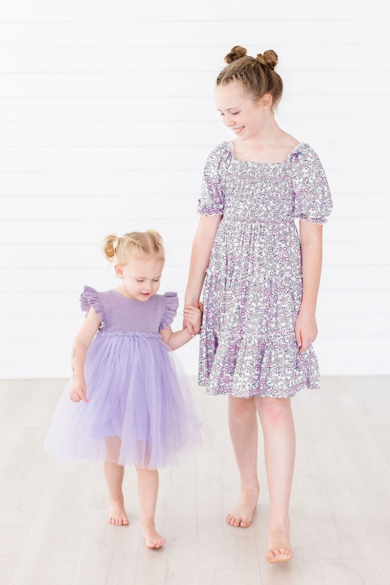 Mila & Rose ® Lovely Lavender Smocked Ruffle Dress Mila Rose for Girls - Everetts Place Boutique - 