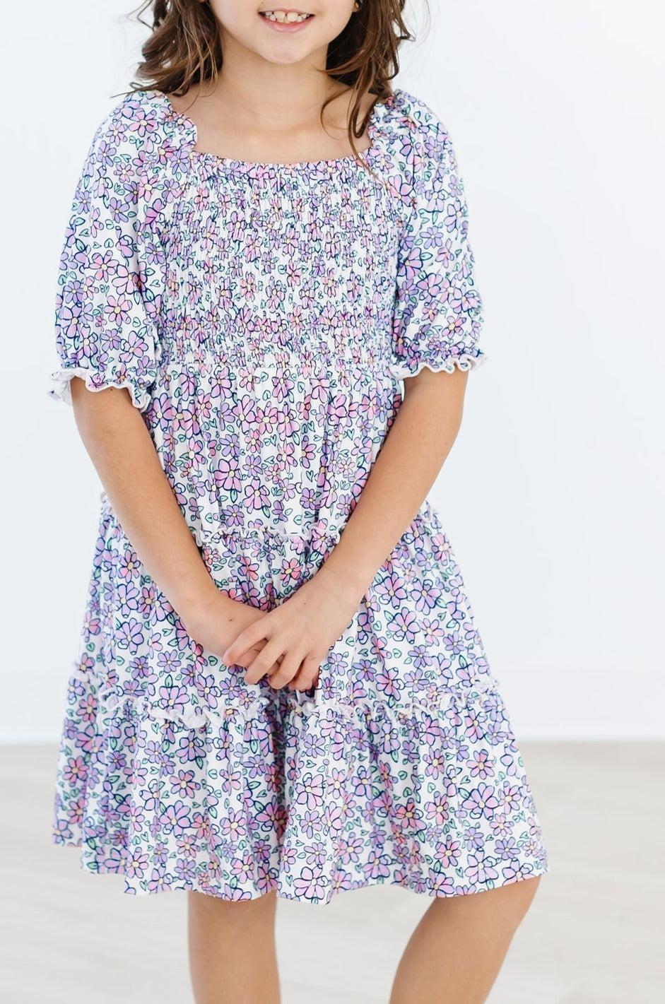 Lovely Lavender Smocked Ruffle Dress Mila Rose for Girls Mila & Rose ® Everetts Place: Online Boutique