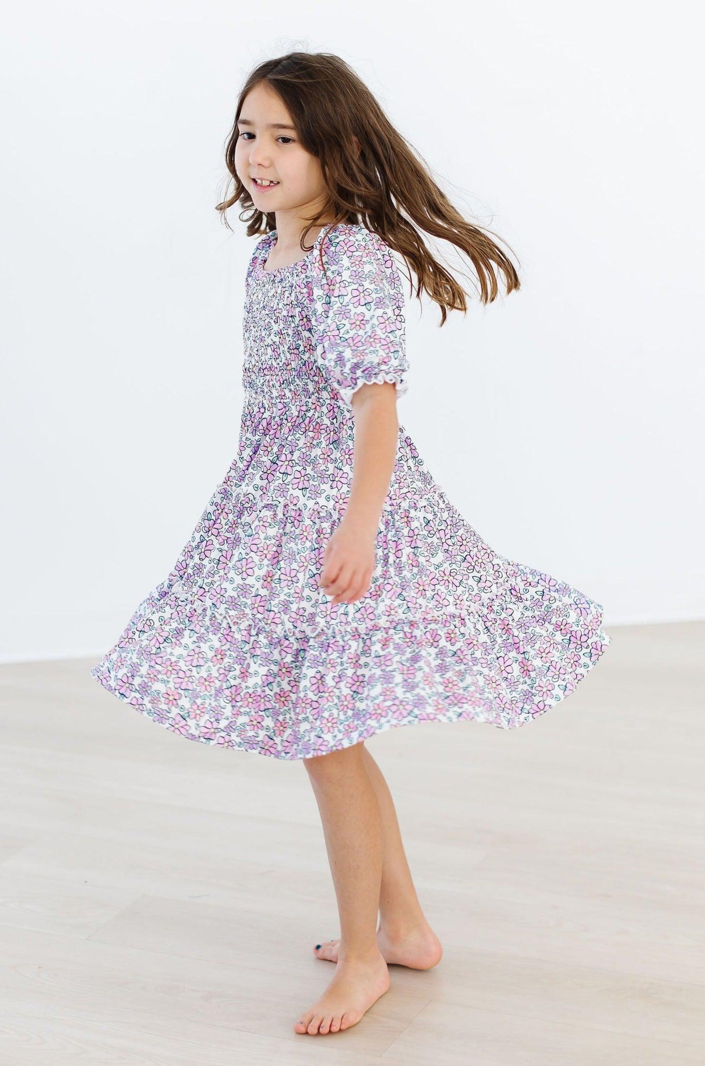 Lovely Lavender Smocked Ruffle Dress Mila Rose for Girls Mila & Rose ® Everetts Place: Online Boutique