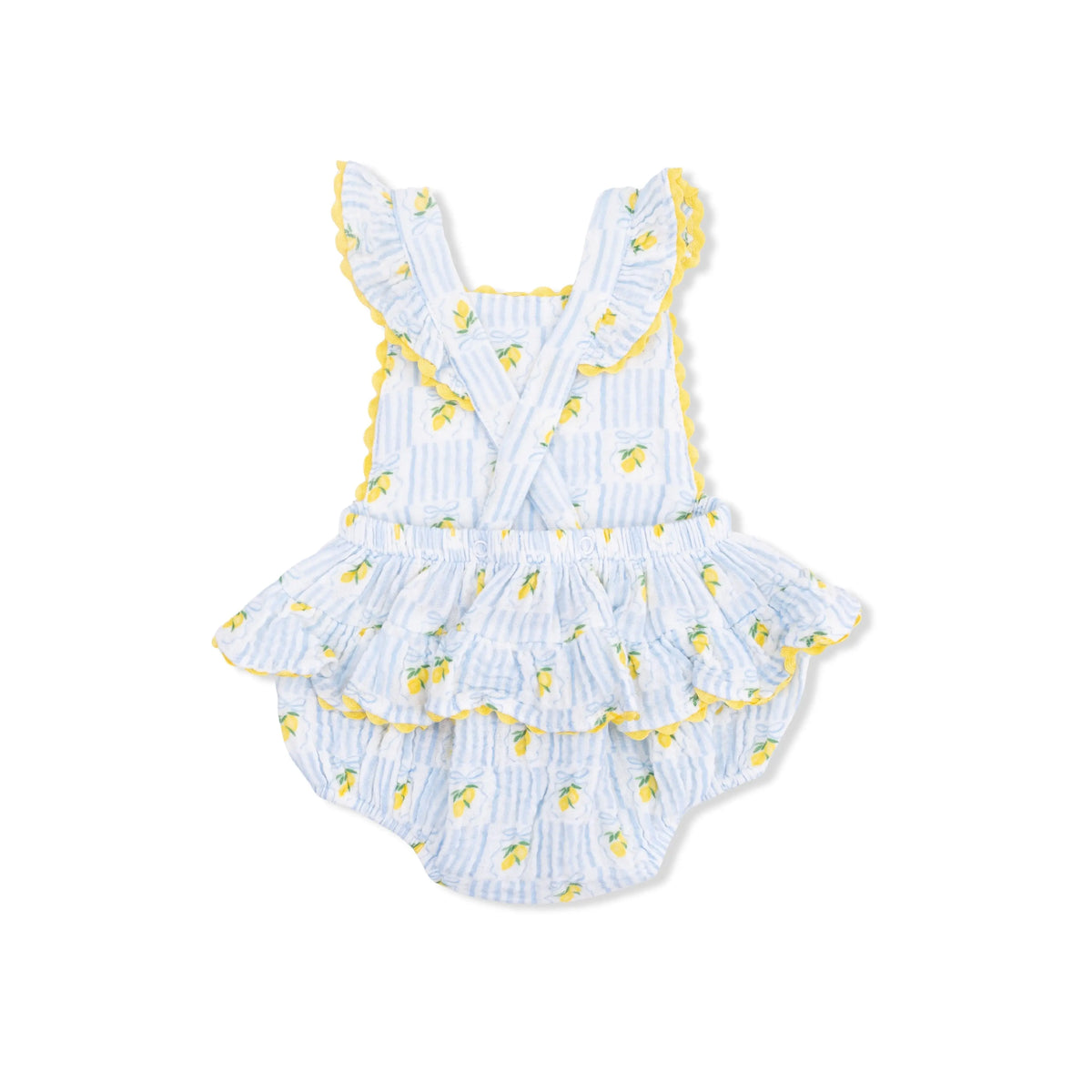 Lovely Lemons - Ric Rac Ruffle Sunsuit & Sun Hat Angel Dear 