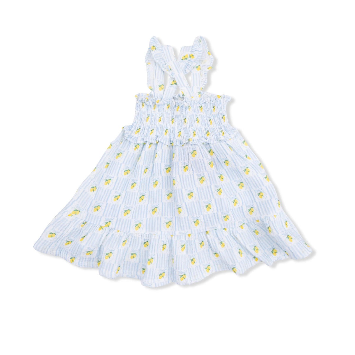 Lovely Lemons - Smocked Ruffle Sundress with Bloomer Angel Dear 