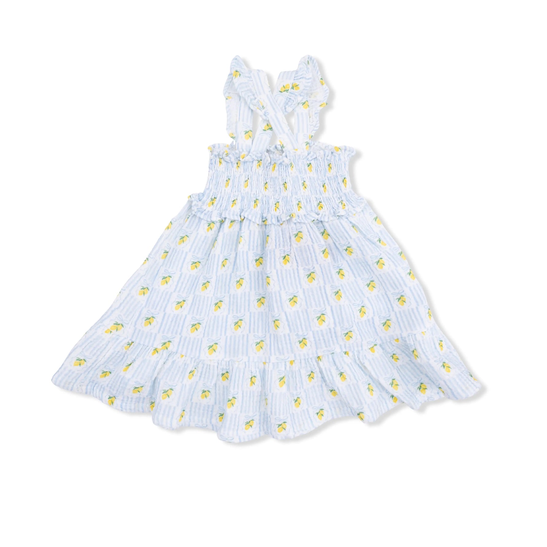 Lovely Lemons - Smocked Ruffle Sundress with Bloomer Angel Dear 