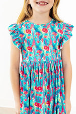Mila & Rose ® Lovely Llamas Flutter Sleeve Twirl Dress - 