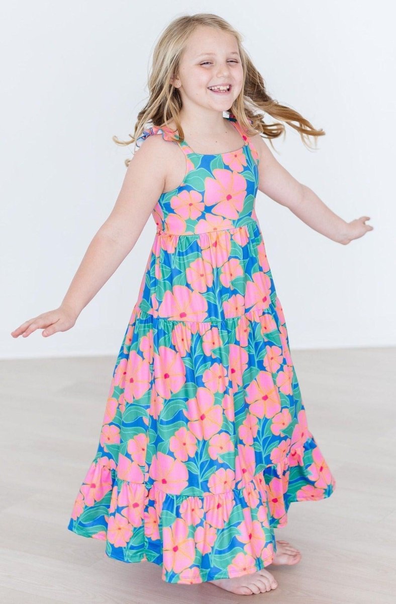 Mila & Rose ® Luau Floral Ruffle Maxi Dress - Everetts Place Boutique - 