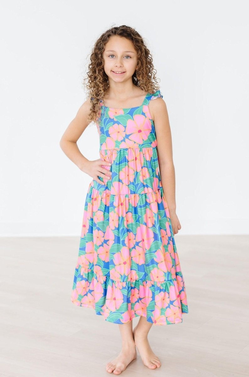 Mila & Rose ® Luau Floral Ruffle Maxi Dress - Everetts Place Boutique - 