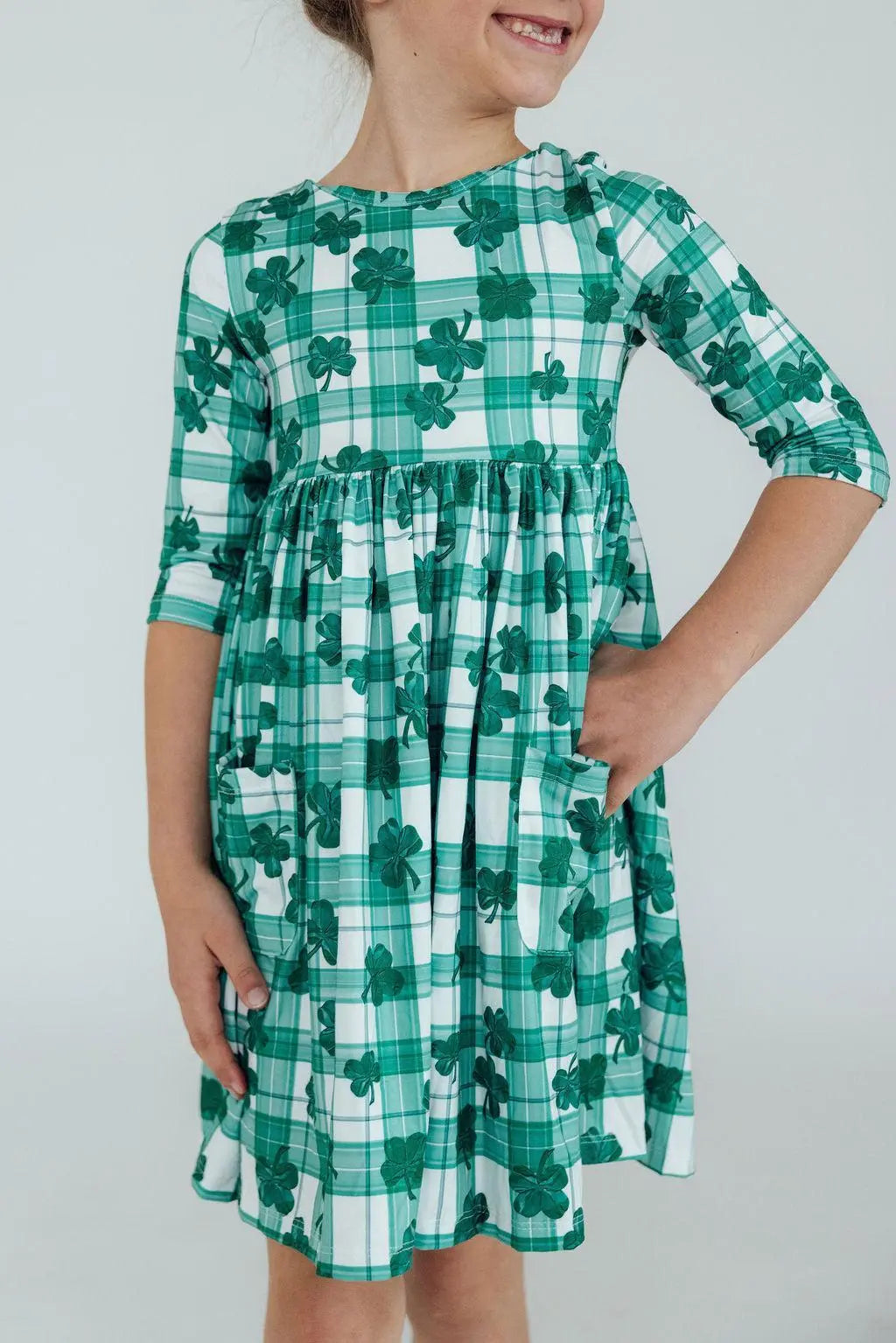 Lucky One Three Quarter Sleeve Pocket Twirl Dress Mila Rose Mila & Rose ® Everetts Place: Online Boutique
