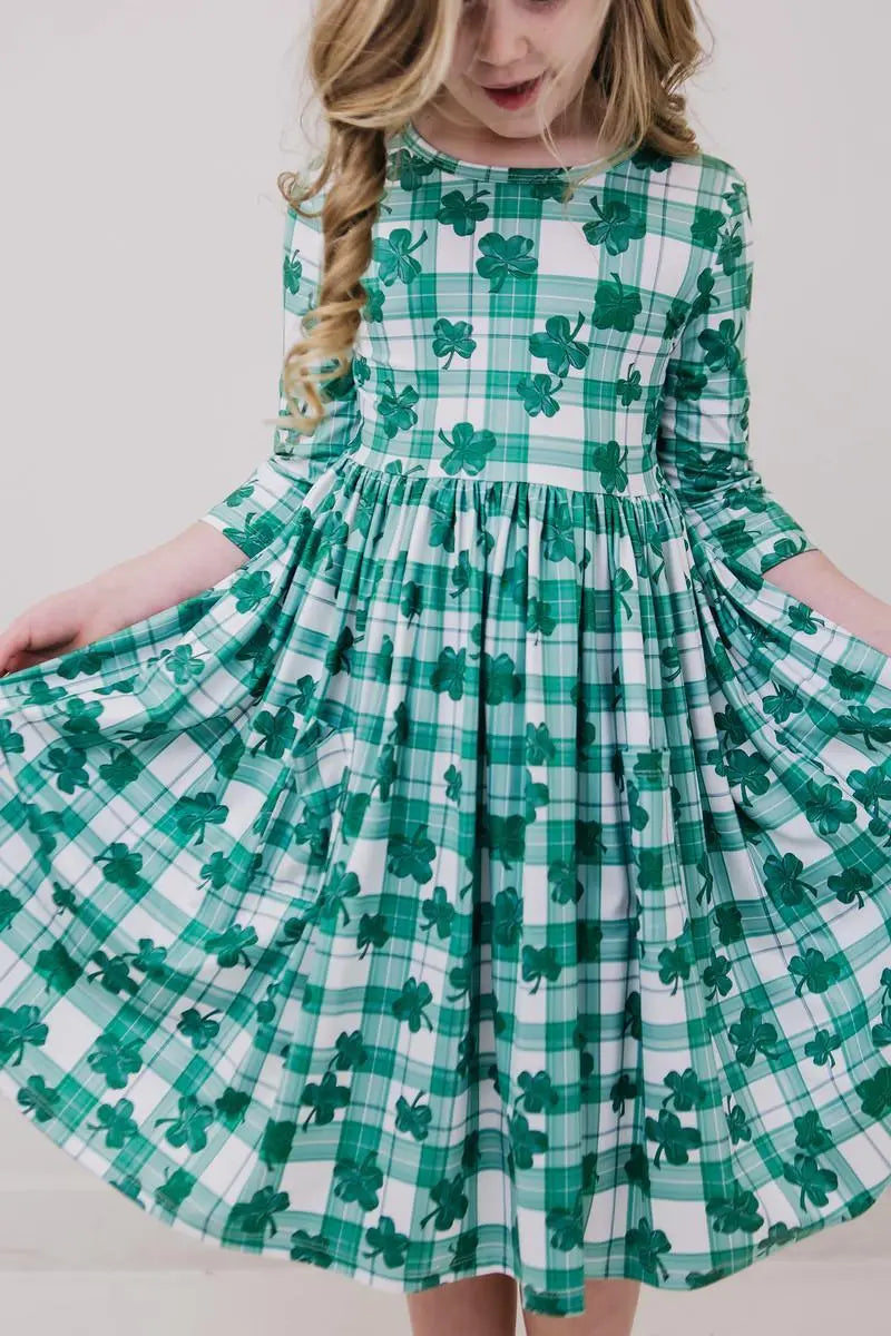 Lucky One Three Quarter Sleeve Pocket Twirl Dress Mila Rose Mila & Rose ® Everetts Place: Online Boutique