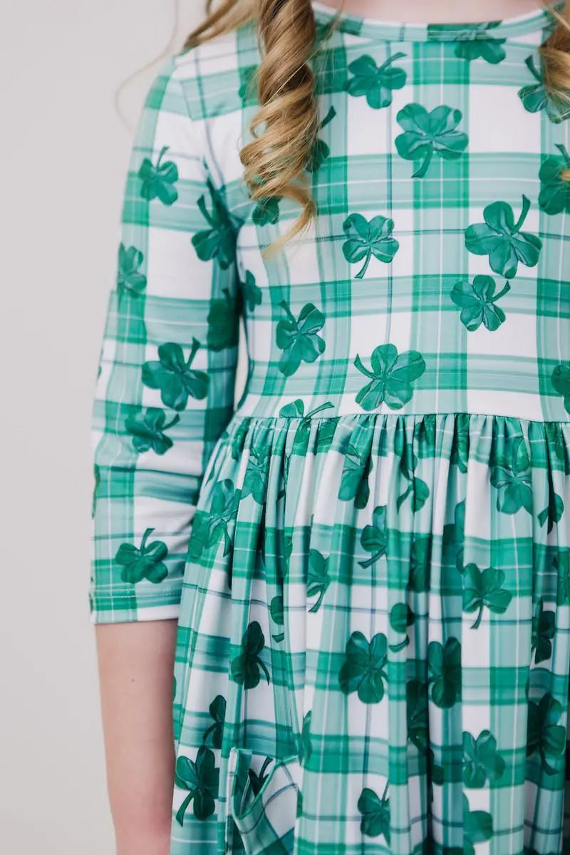 Lucky One Three Quarter Sleeve Pocket Twirl Dress Mila Rose Mila & Rose ® Everetts Place: Online Boutique
