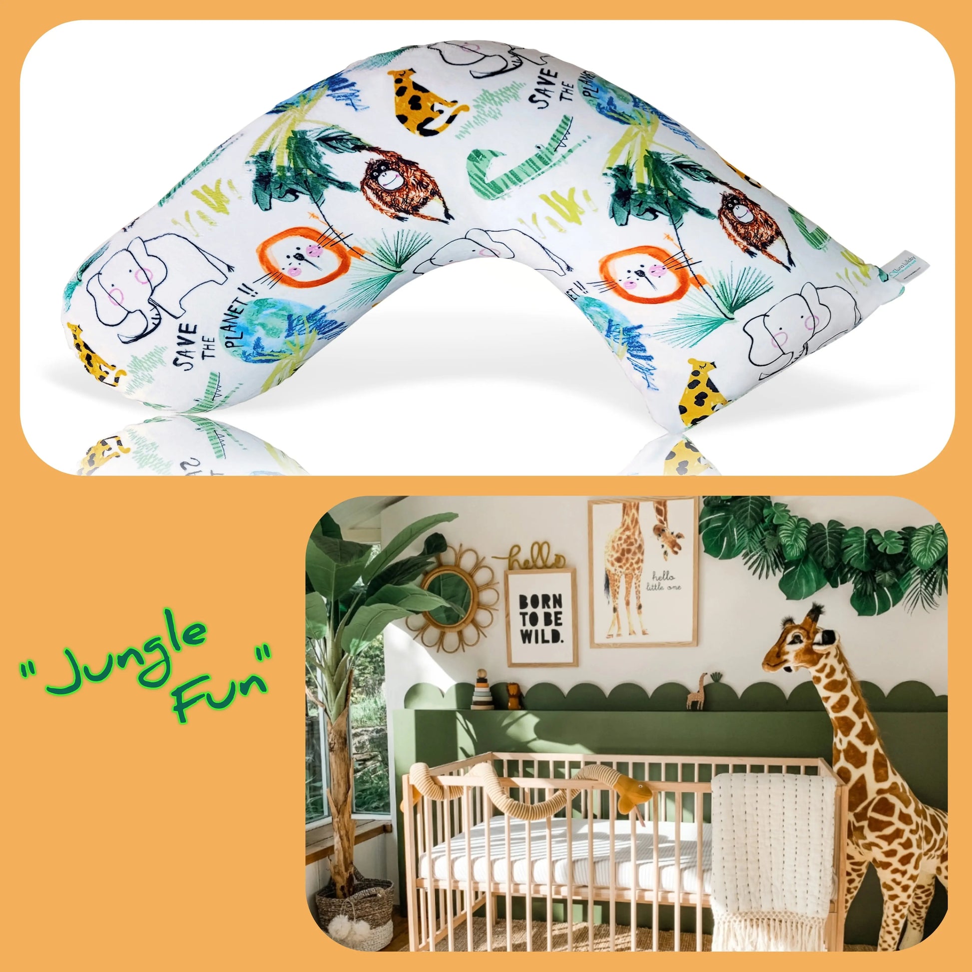 Luna Lullaby Luna Lullaby Nursing Pillow Jungle Fun For Easier Latch - Baby & Toddler > Nursing & Feeding > Nursing Pillows Luna Lullaby Nursing Pillow