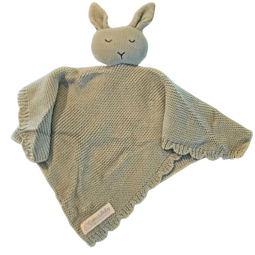 Luna Lullaby Snuggle Lovie Bunny Bear Light Olive Baby - Everetts Place: Online Boutique