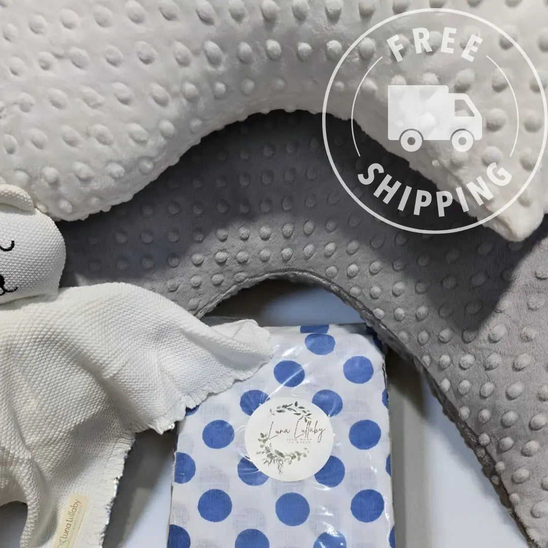 Luna Lullaby Luna Lullaby Summer Fun Baby Bundle Blue Dot Ivory Dot - Baby & Toddler > Baby Gift Sets Luna Lullaby Spring Bundle