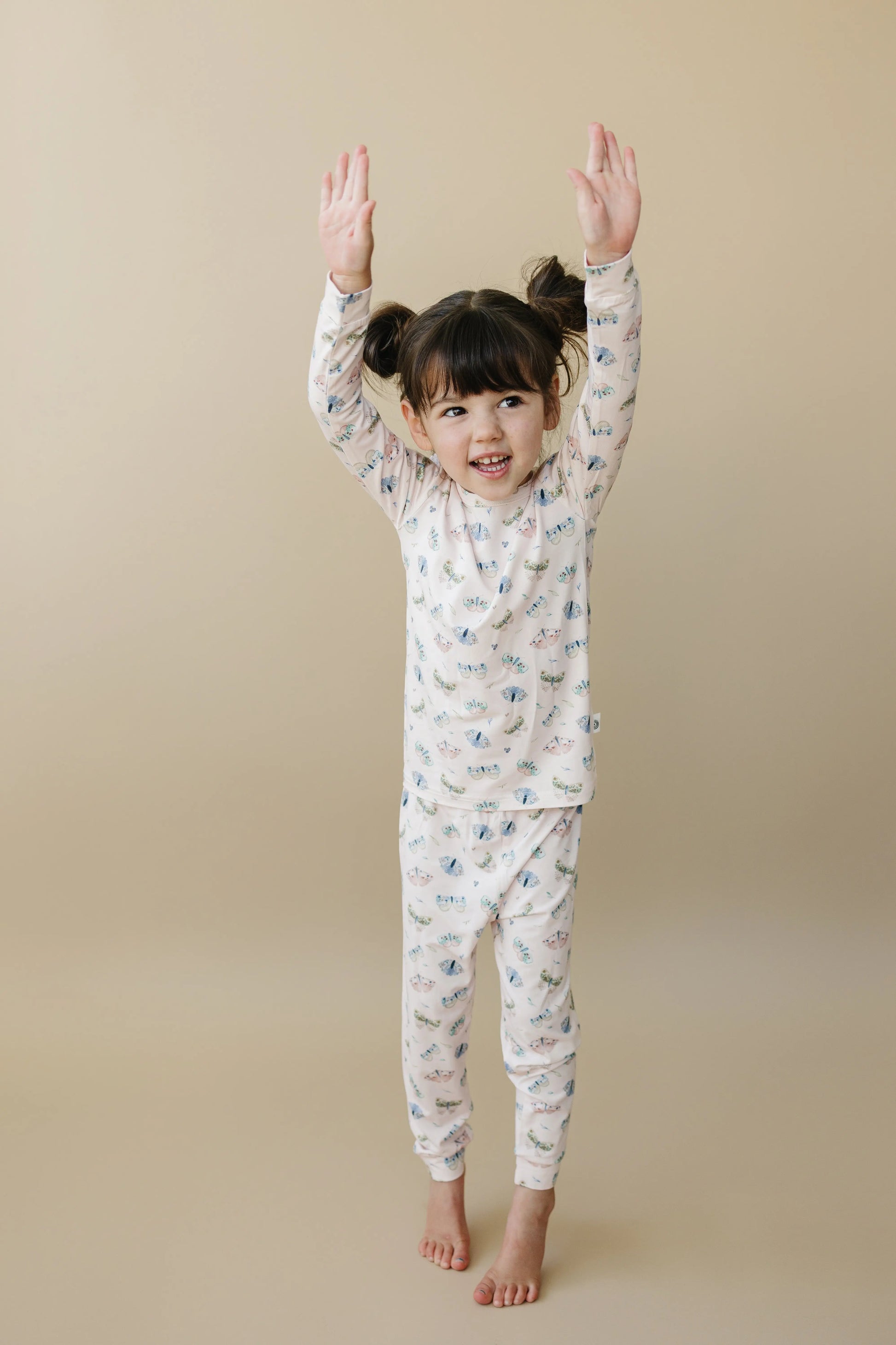 Little Joy Co. Luna Moths Two Piece Bamboo Pajamas Breathable Sleepwear - Apparel & Accessories > Clothing > Baby & Toddler Clothing > Baby & Toddler Sleepwear