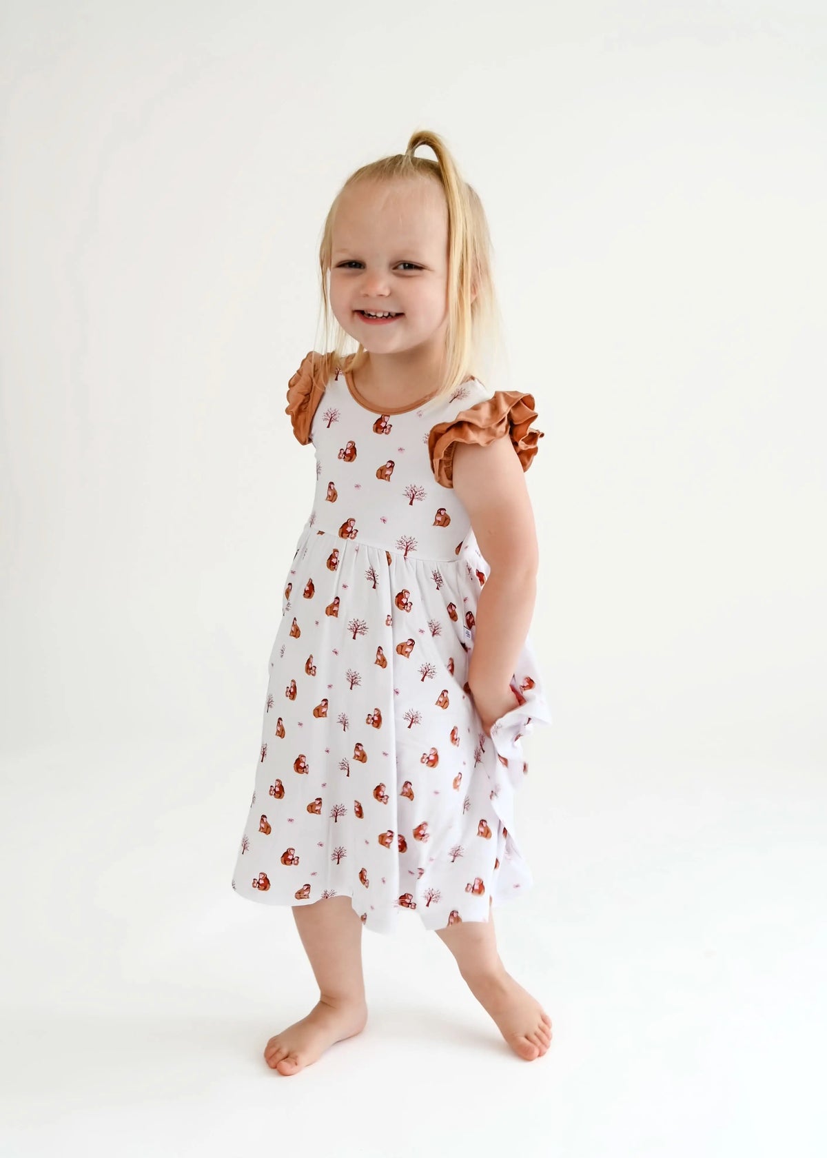 Macaque | Toddler Flutter Dress - Baby & Toddler Clothing, Dress, Pink, One-piece garment, Day Dress | Everetts Place