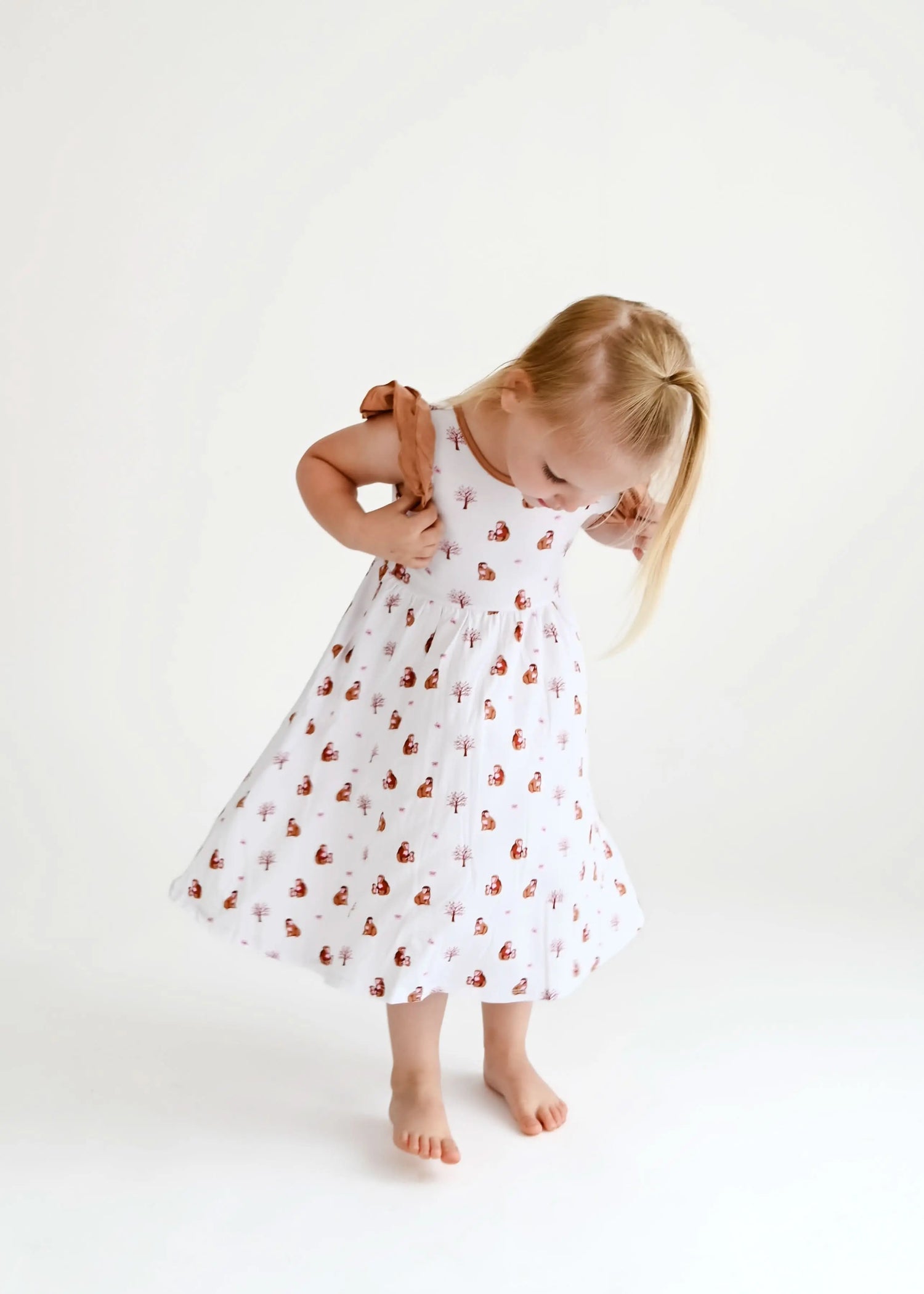 Bubble Baby Macaque | Toddler Flutter Dress - 