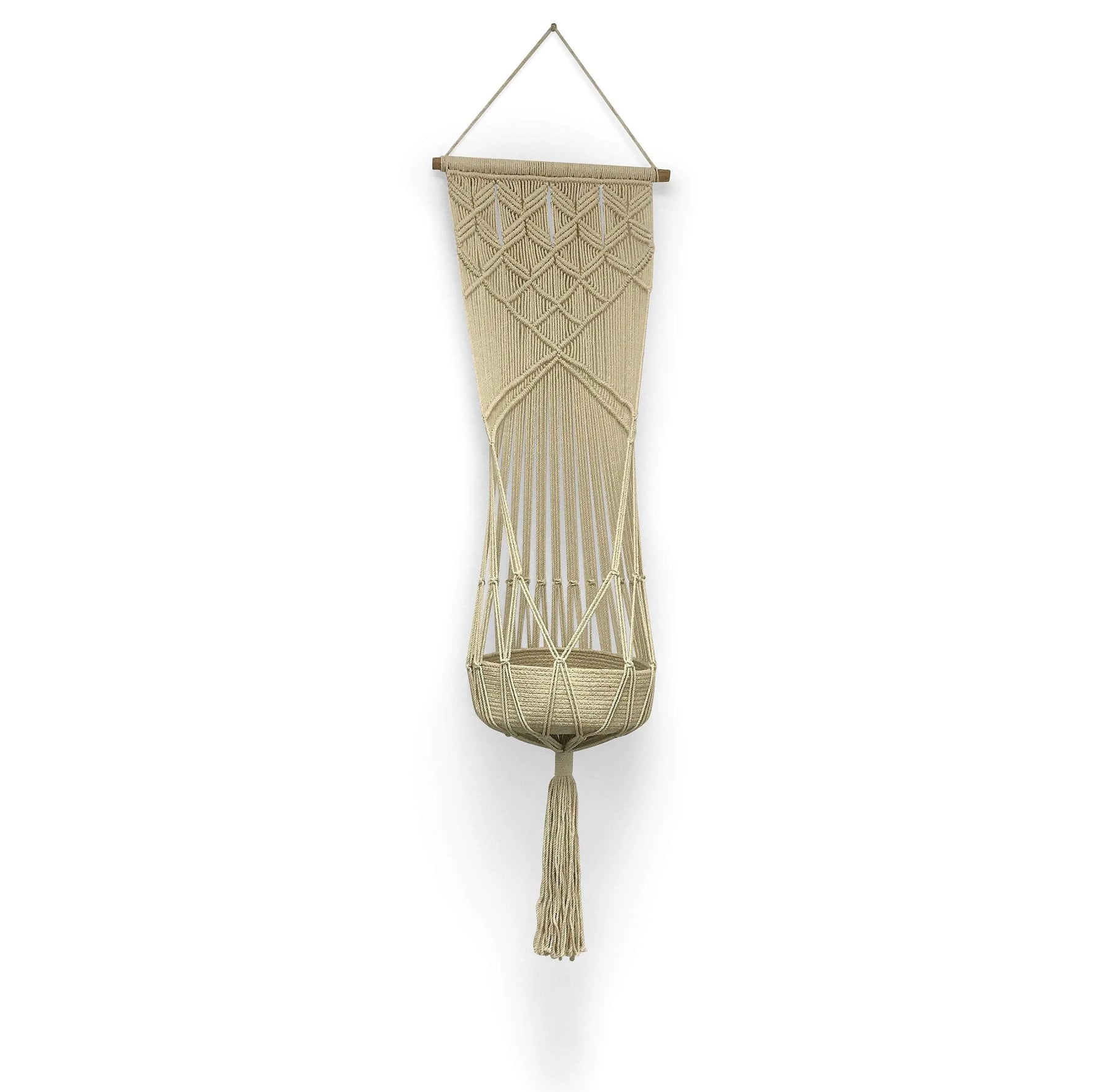 Finn + Emma Macrame Toy Hanging Basket for Children's Room Boho Décor and Organization - Home & Garden > Household Supplies > Storage & Organization > Household Storage Containers gear