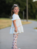 Halloween Black Cat Girls Bell Bottom Pant Set by Rylee Faith Designs