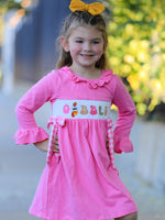 Fall Thanksgiving& Halloween "GOBBLE" Smock Embroidery Baby Girl Dress by Rylee Faith Designs