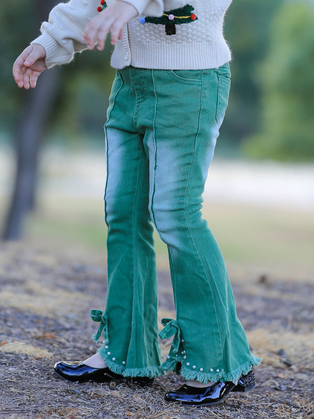 Flared Elastic Pants by Rylee Faith Designs