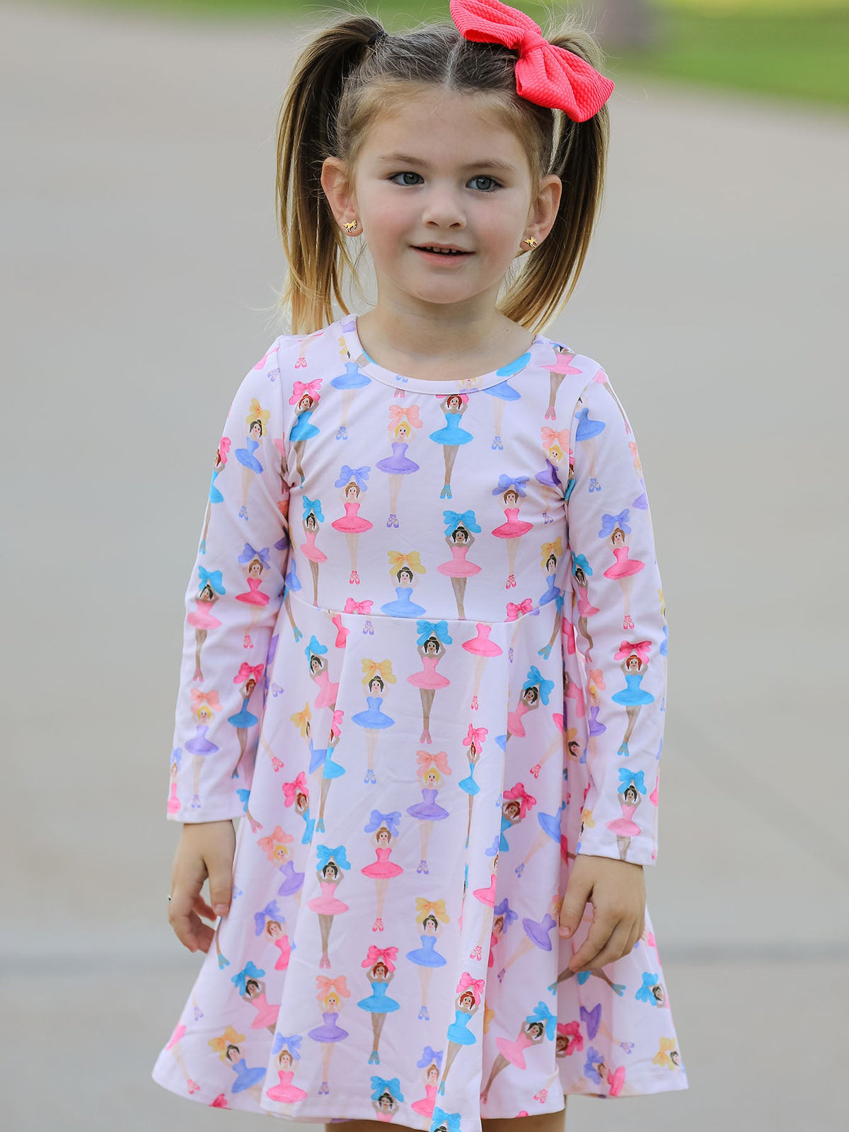 Ballet Character Girls Long Sleeve Twirl Dress by Rylee Faith Designs (view 5 of 10)