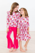 Mila & Rose ® Magenta Velvet Bells For Girls By Mila And Rose Velvet Chic - Everetts Place Boutique - 