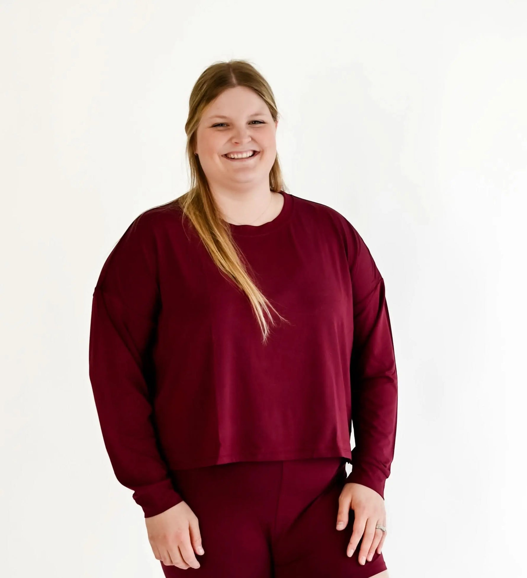 Mahogany | Adult Long Sleeve Lounge Top - Sleeve, Shoulder, Neck, Fashion, Sportswear | Everetts Place