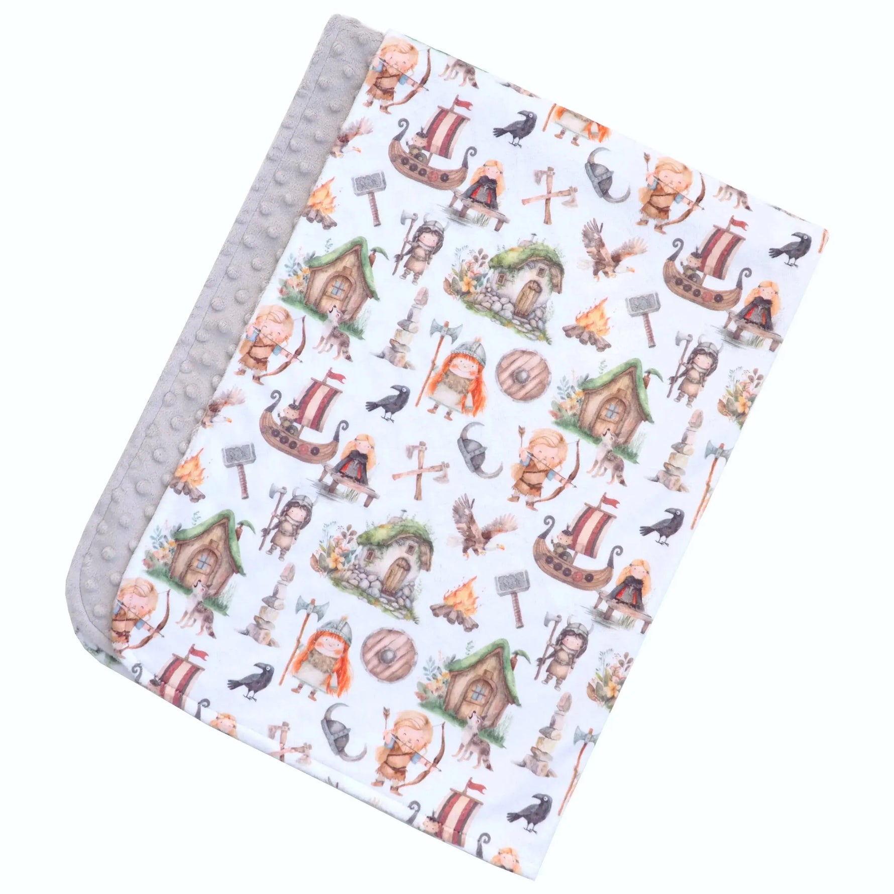 Honey Lemonade Baby & Toddler Minky Blanket - Vikings - Baby & Toddler > Swaddling & Receiving Blankets > Receiving Blankets