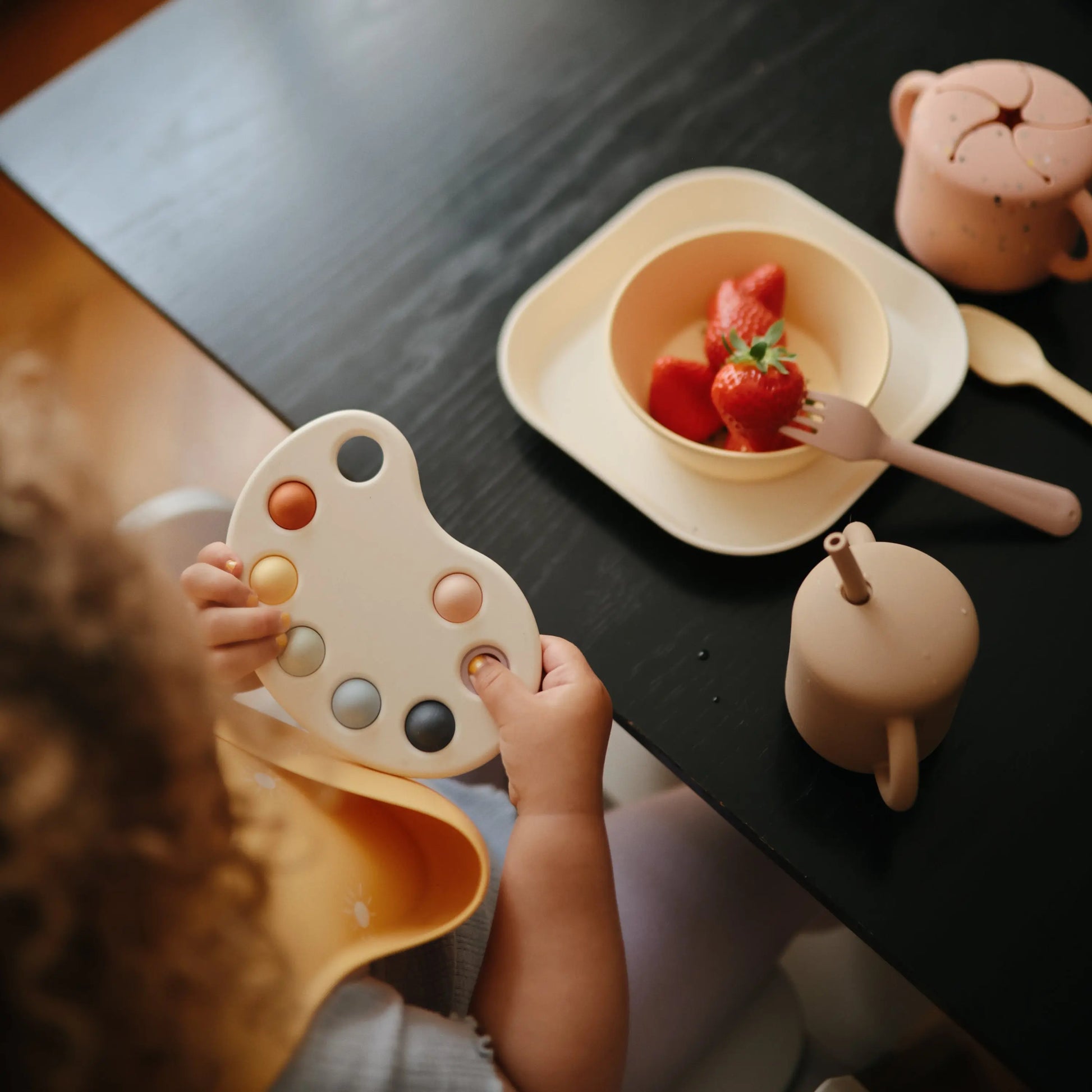 Paint Palette Press Toy for Sensory Exploration and Fine Motor Skill Development Mushie