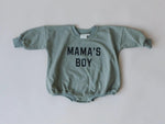 Little Joy Co. Mama's Boy Oversized Sweatshirt Romper With Snaps At Crotch -