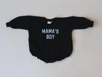 Little Joy Co. Mama's Boy Oversized Sweatshirt Romper With Snaps At Crotch -