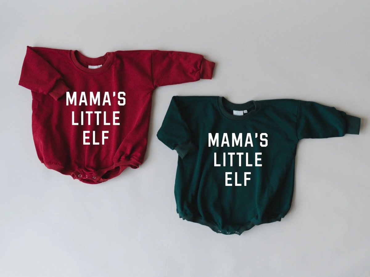 Little Joy Co. Mama's Little Elf Sweatshirt Romper - Everetts Place Boutique - 