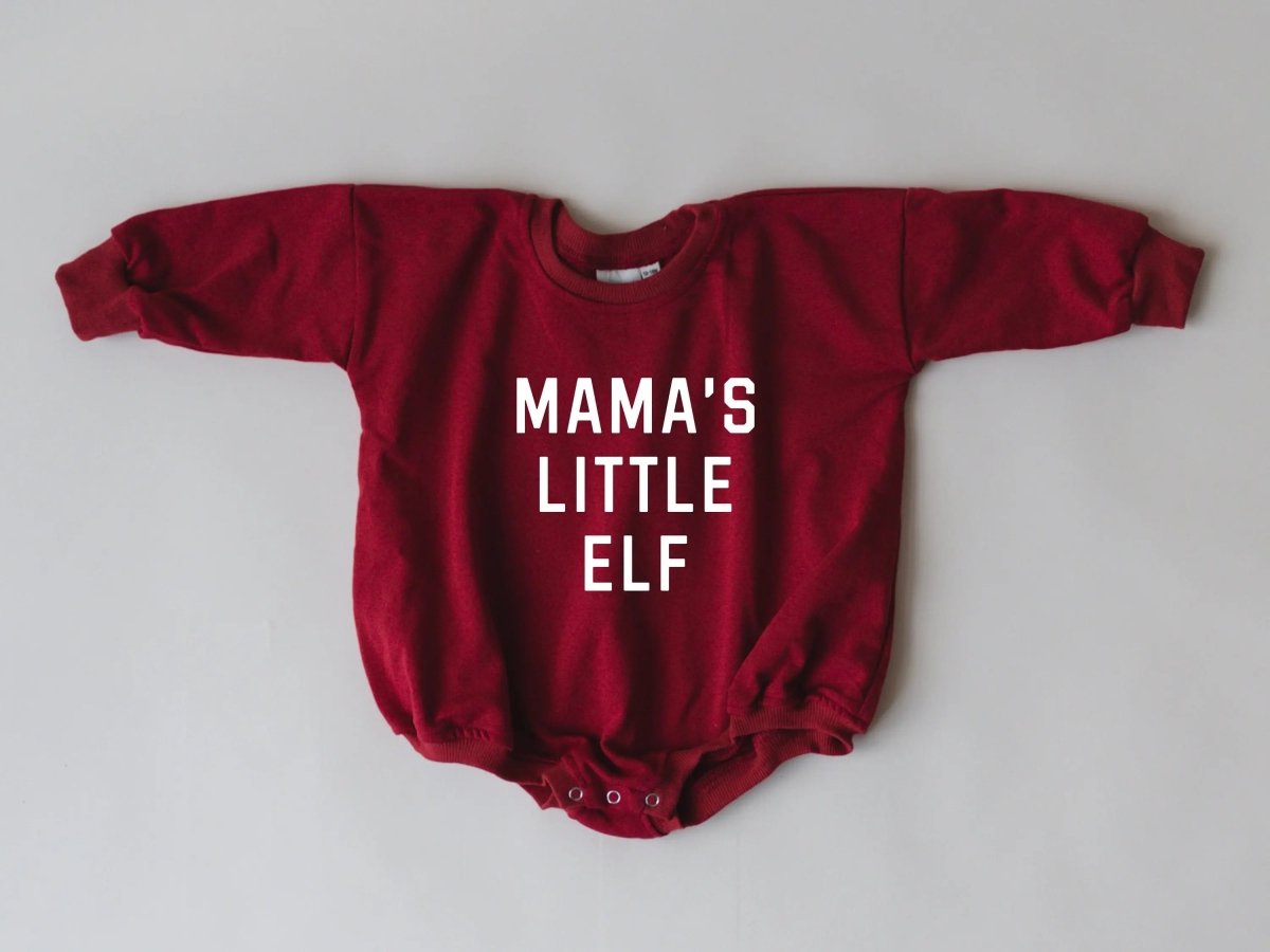 Little Joy Co. Mama's Little Elf Sweatshirt Romper - Everetts Place Boutique - 