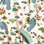 Kolorful Manatee Newborn Bamboo Gown Soft Comfortable Gender Neutral Take Home Outfit - Apparel & Accessories > Clothing > Baby & Toddler Clothing > Baby & Toddler Sleepwear Newborn Gown