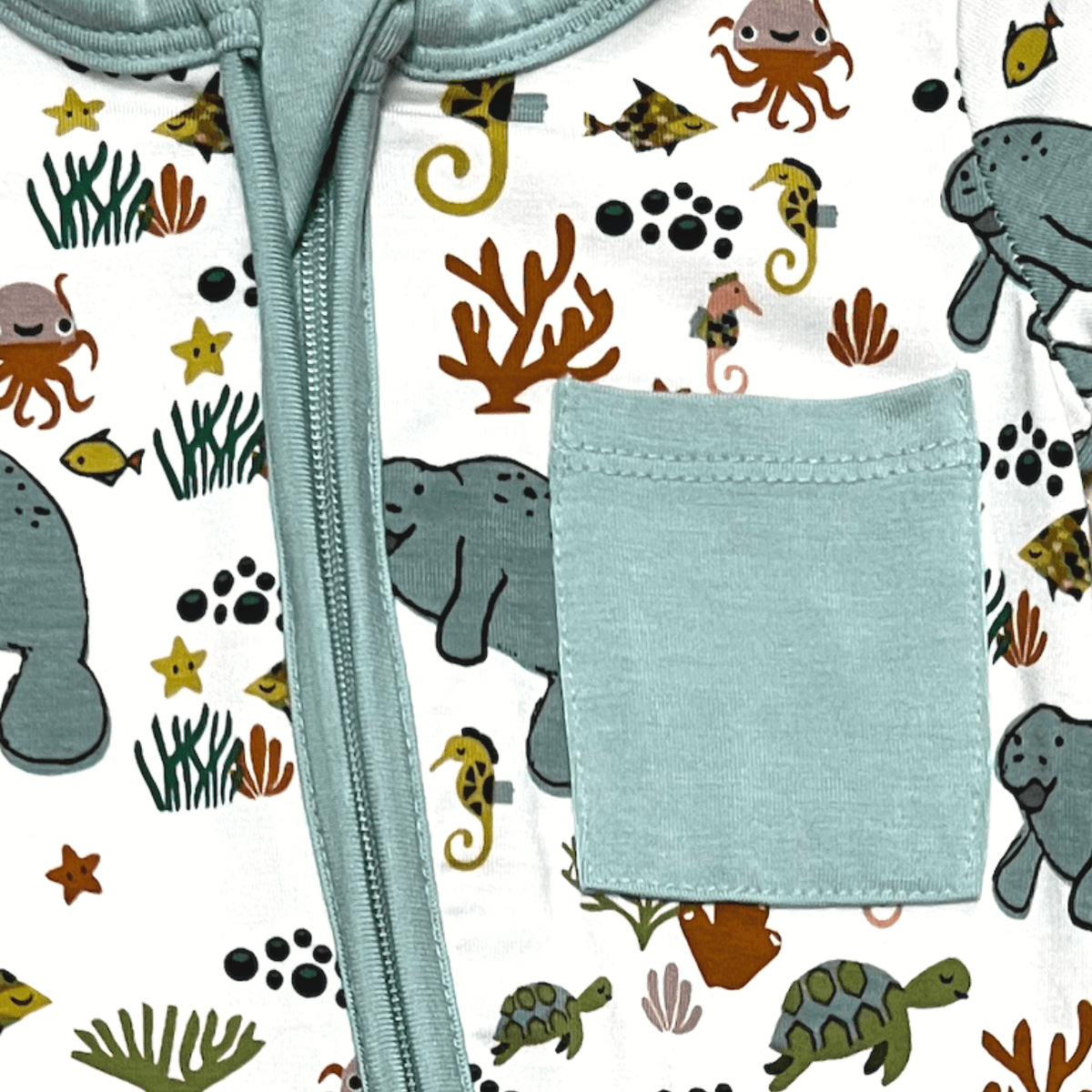 Manatee Shorty Romper | Bamboo by Kolorful