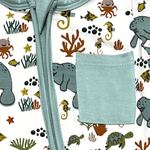 Manatee Shorty Romper | Bamboo by Kolorful