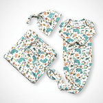 Manatee Gown & Swaddle Set + Gift Box by Kolorful