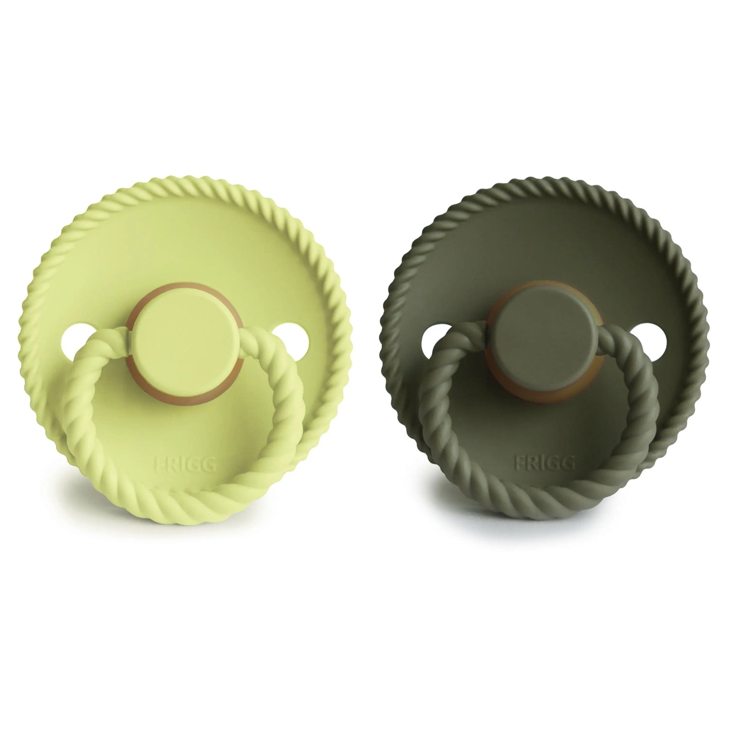 Frigg Rope Natural Rubber Pacifier 2 Pack Mushie