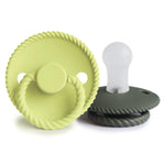 Mushie Frigg Rope Silicone Pacifier 2 Pack with SilkySoft Nipple and Click Lock System - Baby & Toddler > Baby Health > Pacifiers & Teethers SILICONE FRIGG PACIFIERS