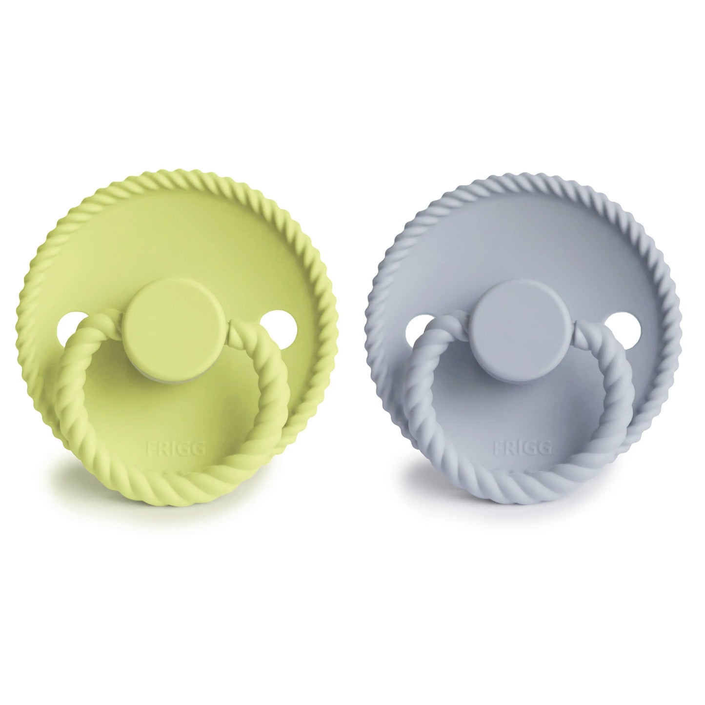 Frigg Rope Silicone Pacifier 2 Pack with SilkySoft Nipple and Click Lock System Mushie