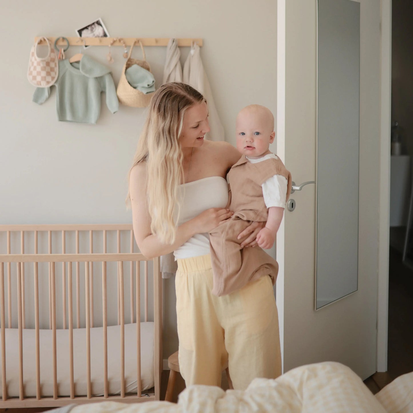 Stretchy Mini Crib Sheet Made with Organic Cotton Soft and Breathable Perfect Fit Mushie
