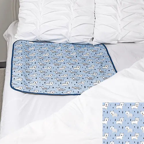 Mattress Pad - Dapper Cubs - Blue, Textile, Linens, Bed sheet, Creative arts | Everetts Place